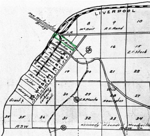 OF Brown property Lot 2 on Brownsville map c1910 BCER